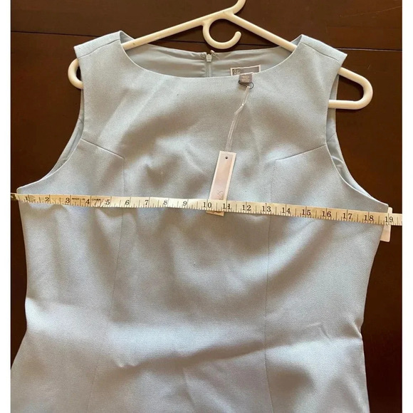 Chelsea28 Powder Blue Rear Zip Sleeveless Career Dress NEW FLAW Size L - Picture 9 of 12